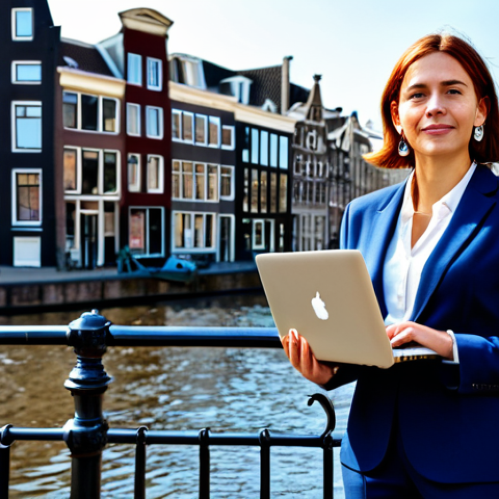 이메일 캠페인 자동화에서의 목표 설정 - Professional Businesswoman in Amsterdam**
"A professional businesswoman in a tailored navy blue sui...