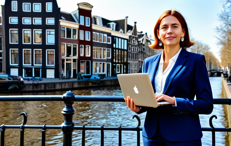 이메일 캠페인 자동화에서의 목표 설정 - Professional Businesswoman in Amsterdam**
"A professional businesswoman in a tailored navy blue sui...